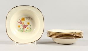 A SET OF SIX ALFRED MEAKIN FAIRY DISHES.