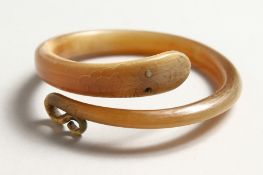A RHINO HORN SNAKE BRACELET.