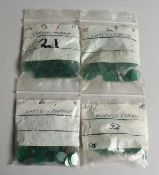 FOUR BAGS OF CHRYSOPRASE.