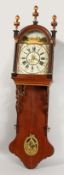 A GOOD DUTCH OAK CASED FRIESLAND HANGING WALL CLOCK with painted face. 4ft 8ins long.