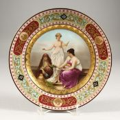 A GOOD VIENNA PORCELAIN PLATE, 