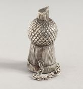 A SILVER THISTLE SNUFF/PILL BOX.