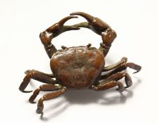 A JAPANESE BRONZE CRAB. 4ins long.