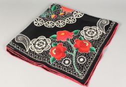 AN AARON HALES of LONDON PURE SILK TWILL SCARF in a white box.