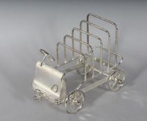 A VINTAGE CAR FOUR-DIVISION TOAST RACK. 6ins high.