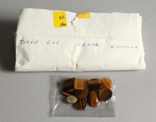 A BAG OF TIGER'S EYE.