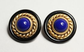 A PAIR OF YVES SAINT LAURENT EAR CLIPS.