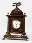 A CHARLES FRODSHAM OF LONDON, No. 20652, MANTLE CLOCK, in a mahogany case with brass motif and