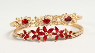 TWO MULTI-STONE BRACELETS.