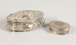 TWO SILVER BOXES.