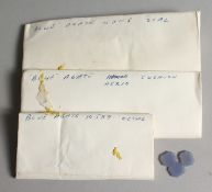 THREE BAGS OF BLUE AGATE.