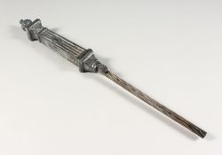 A JEWISH SILVER TORAH POINTER. 13ins long.
