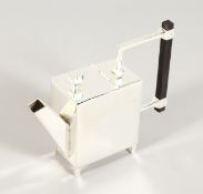 A CHRISTOPHER DRESSER DESIGN SQUARE TEAPOT.