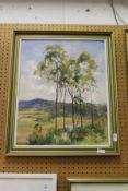 Wooded Landscape oil on board, signed E. Lyford.