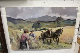 Gathering the Harvest oil on canvas, unframed.