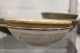 Two early Chinese glazed terracotta bowls.