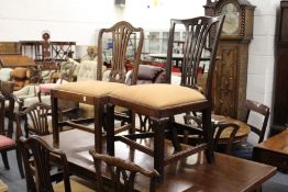Eight various 19th century mahogany dining chairs.
