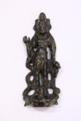 A good small Chinese / Tibetan bronze figure of a goddess or Buddha.