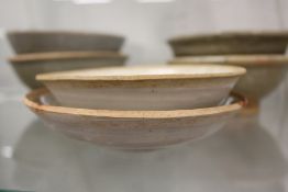 Two early Chinese glazed terracotta bowls.