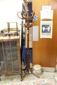 A bentwood hat and coat stand.