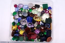 A variety mixed coloured stones.