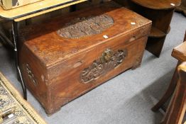 A Chinese camphor wood coffer.