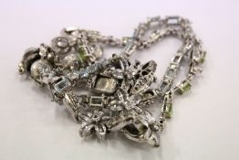 Four silver bracelets.