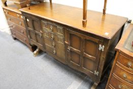 An oak sideboard.