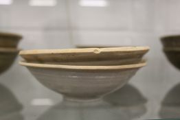 Two early Chinese glazed terracotta bowls.