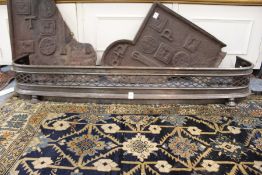 A 19th century pierced steel fender.