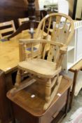 A child's rocking chair.