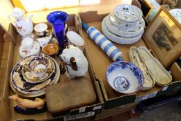 Two boxes of china etc. to include Homemaker plates etc.