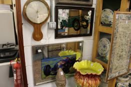 Two motoring mirrored pictures.
