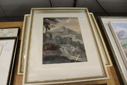 A pair of colour engravings / prints.