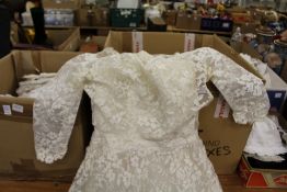 A lace wedding dress etc.