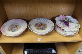 A pair of musical porcelain comports etc.