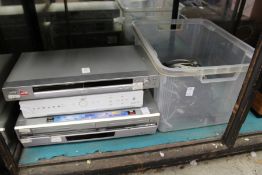 A video recorder and other items.