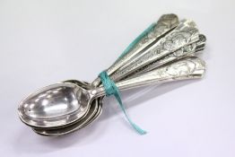 Eight George VI Coronation teaspoons.