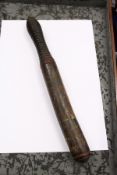 A Victorian painted wood truncheon.