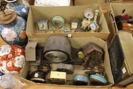 A quantity of various mantle clocks, travelling clocks etc.