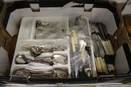 A quantity of plated flatware.