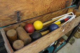 A croquet set.