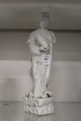 A Chinese blanc-de-chine figure of Guanyin.