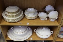 A Royal Worcester Contessa porcelain six place dinner services (appears unused).