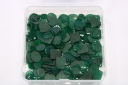 Various plain and intaglio chrysophase.