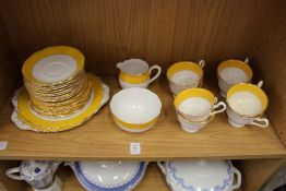 A china tea service.