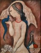 Attributed to Bela Kadar (1877-1956) Hungarian, a study of a female figure in a profile holding a