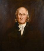 19th century English school, a half-length portrait of a gentleman, oil on canvas, 30