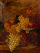 Henry Gummery (1832-1912) British, A still life of abundant fruit, with grapes and vines, oil on