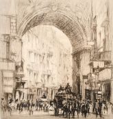 William Walcot R. E. Hon. R. I. B. A. (1874-1943) Scottish, 'Arc San Carlo - Naples', Drypoint